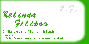 melinda filipov business card